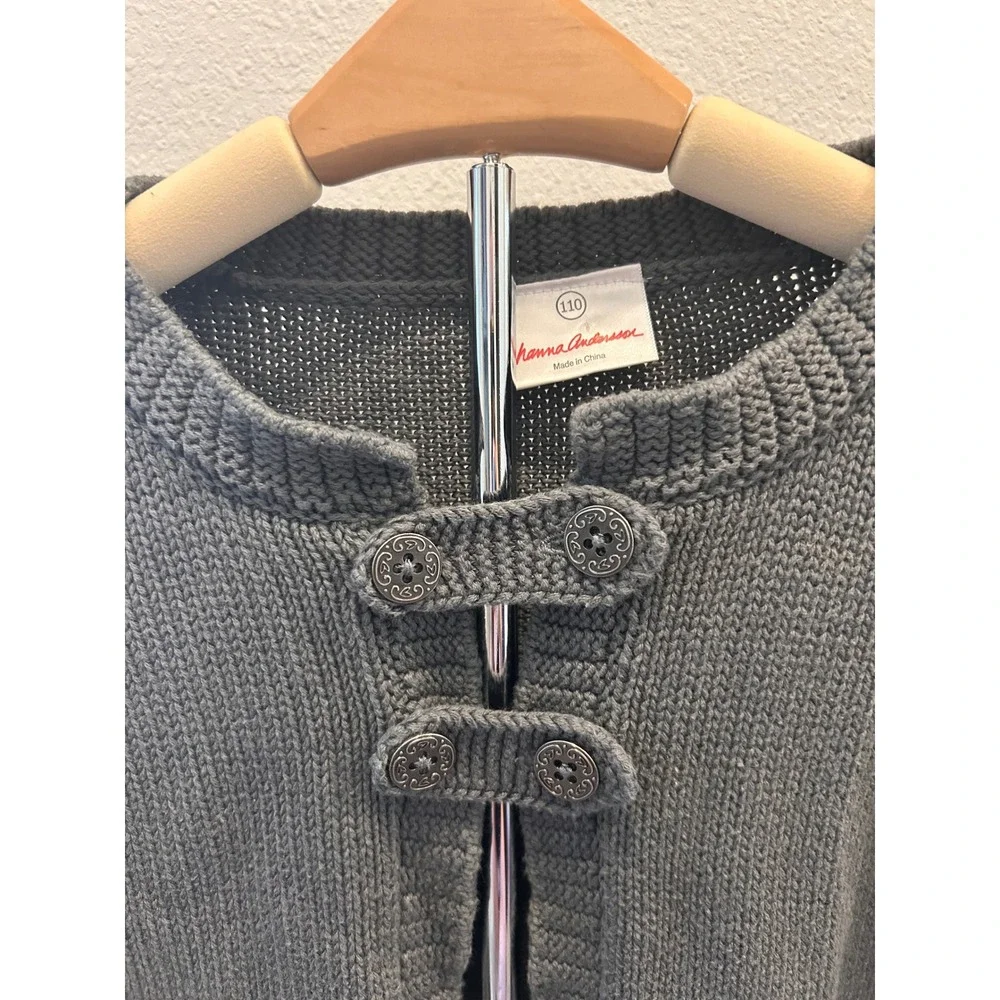 Hanna Andersson‎ Girls Gray Button Front Cardigan